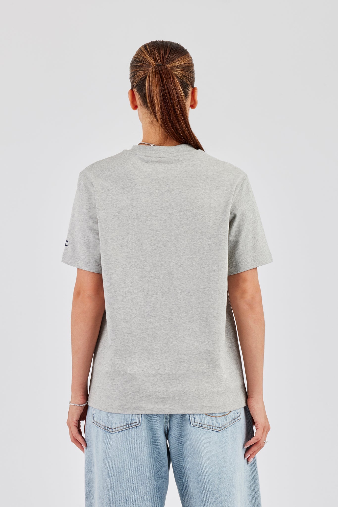 New York Script Regular T-Shirt - Grey Marl