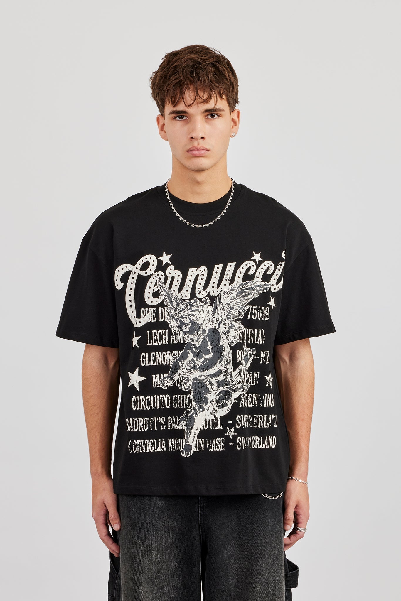 Cherub Circuito Oversized T-Shirt - Black
