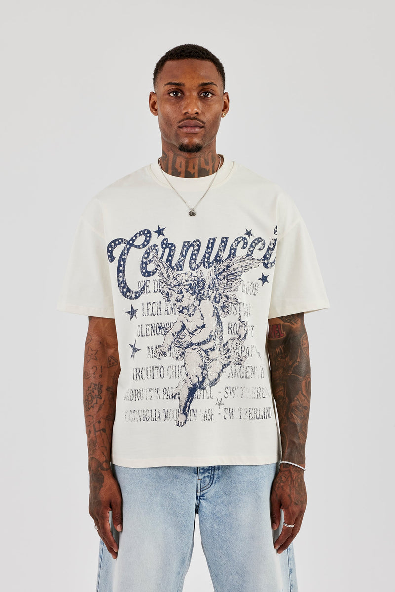 Cherub Circuito Oversized T-Shirt - Off White