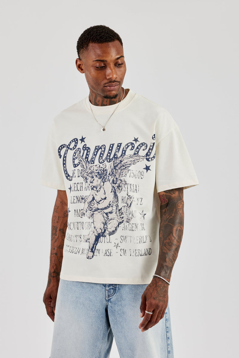 Cherub Circuito Oversized T-Shirt - Off White