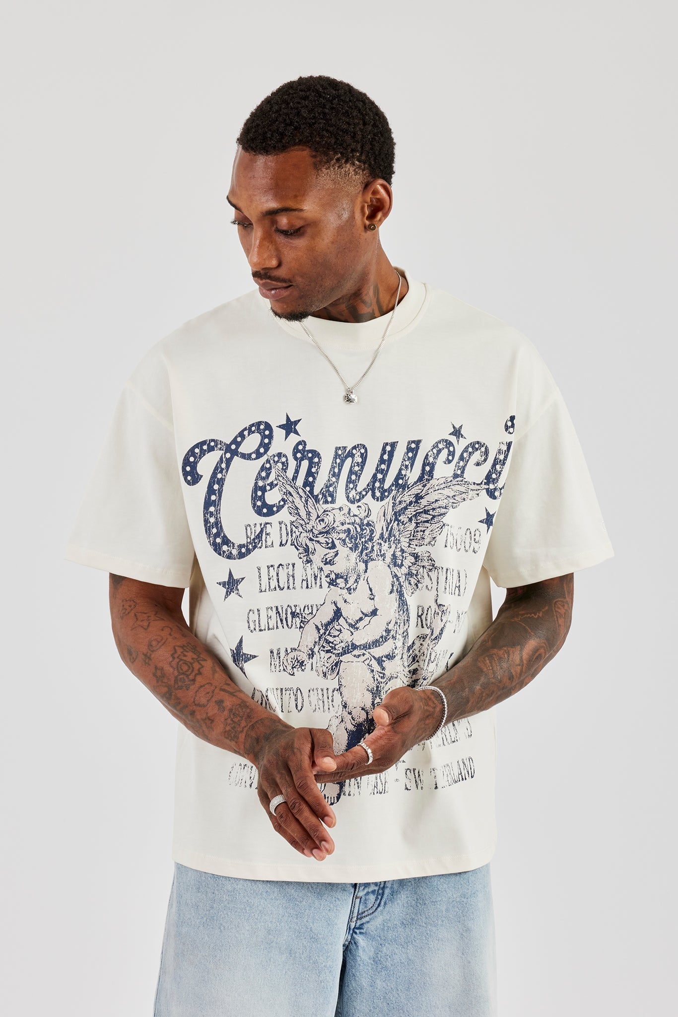 Cherub Circuito Oversized T-Shirt - Off White