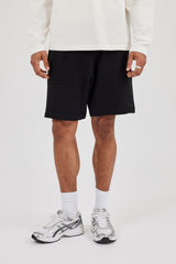 Waffle Relaxed Short - Black