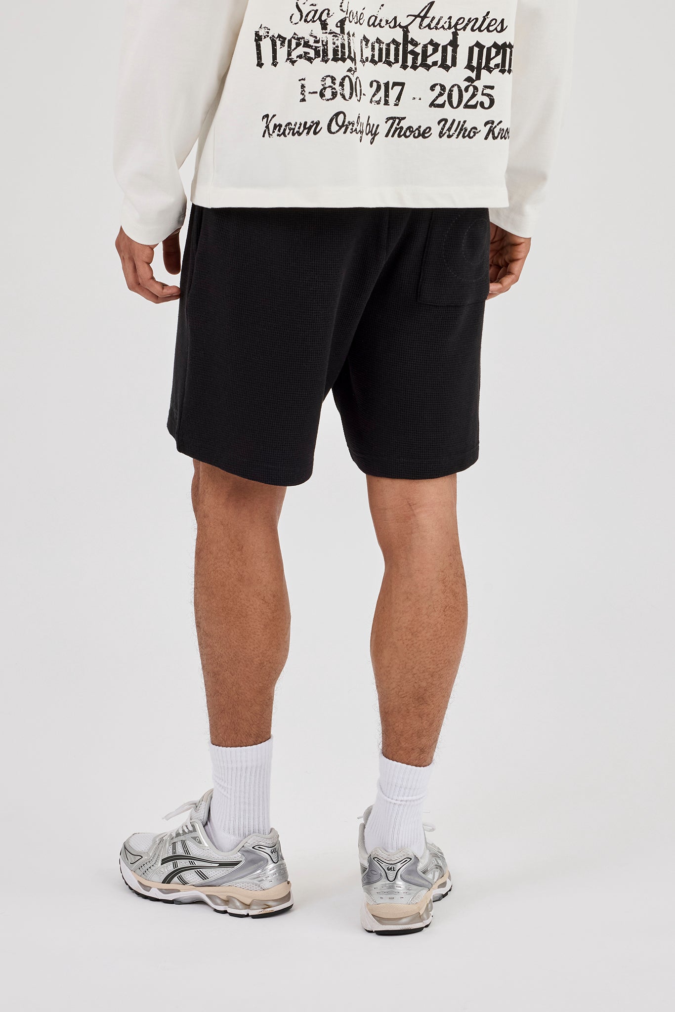 Waffle Relaxed Short - Black