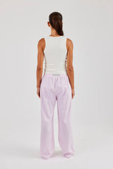 Stripe Button Detail Trouser - Pink