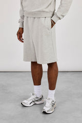 Sweater & Embroidered Jersey Jort - Grey Marl