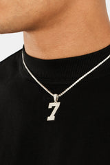 Iced 7 Number Pendant