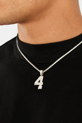 Iced 4 Number Pendant