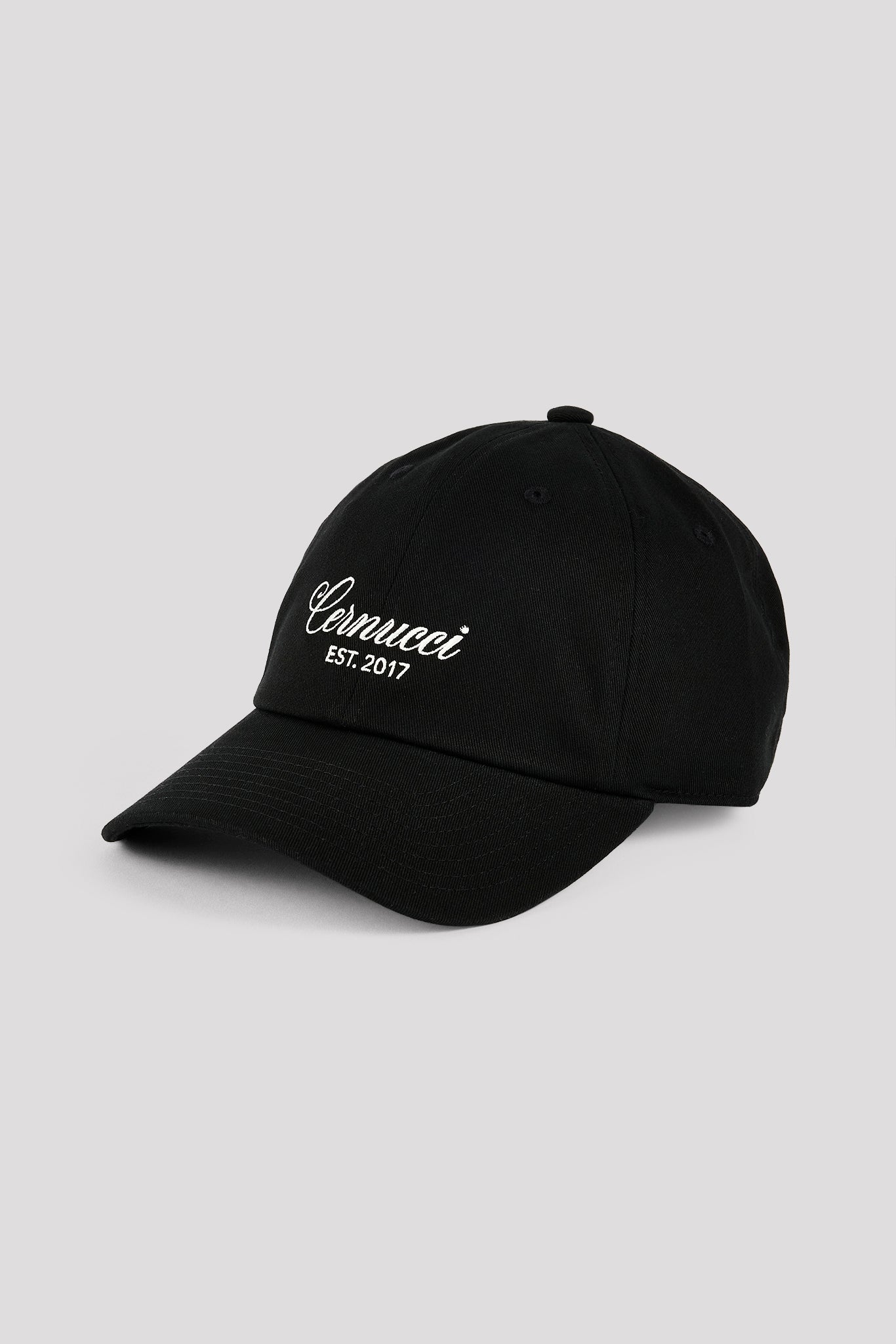 Womens Cernucci Script Logo Cap- Black