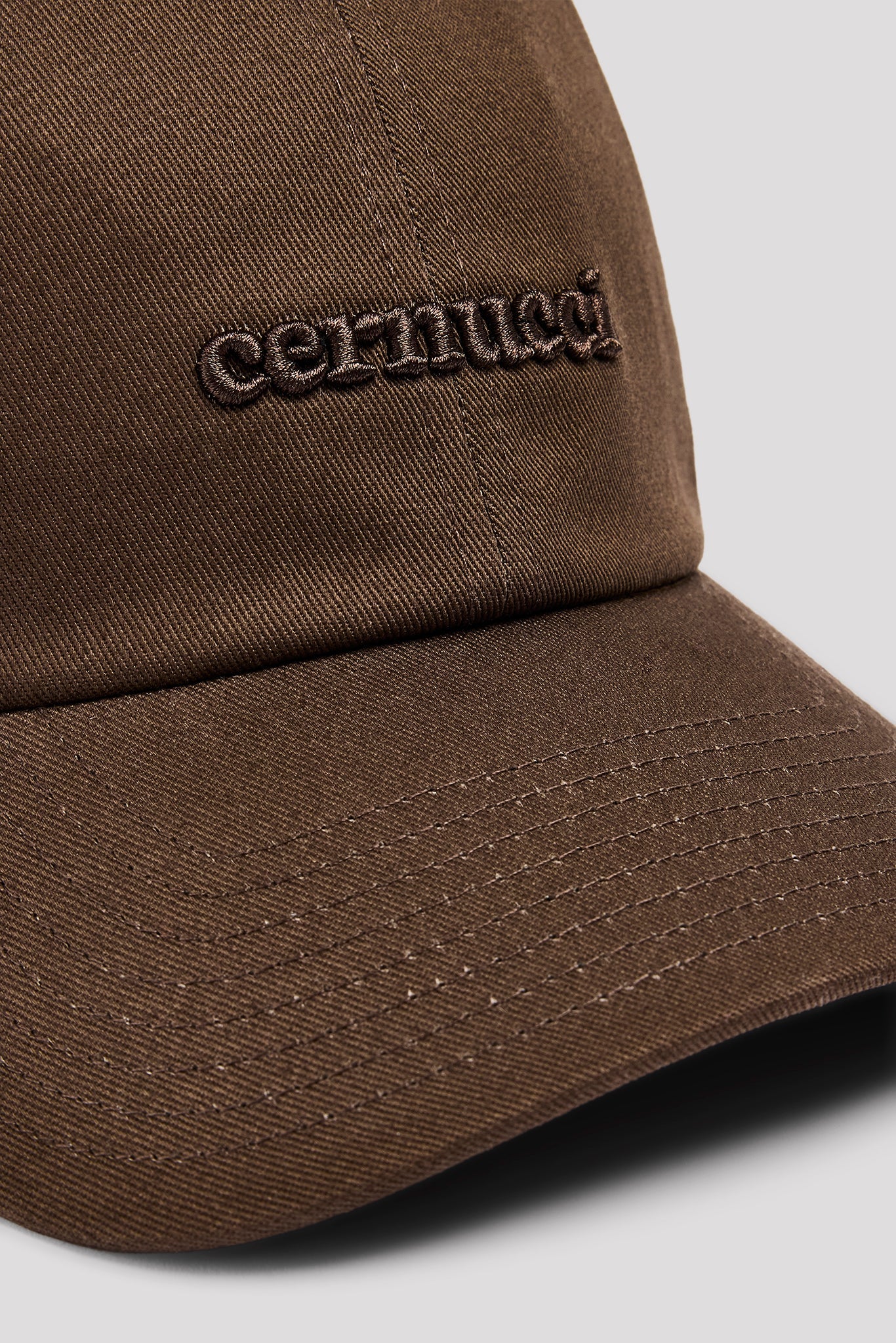 Ladies Embroidered Logo Cap - Coffee
