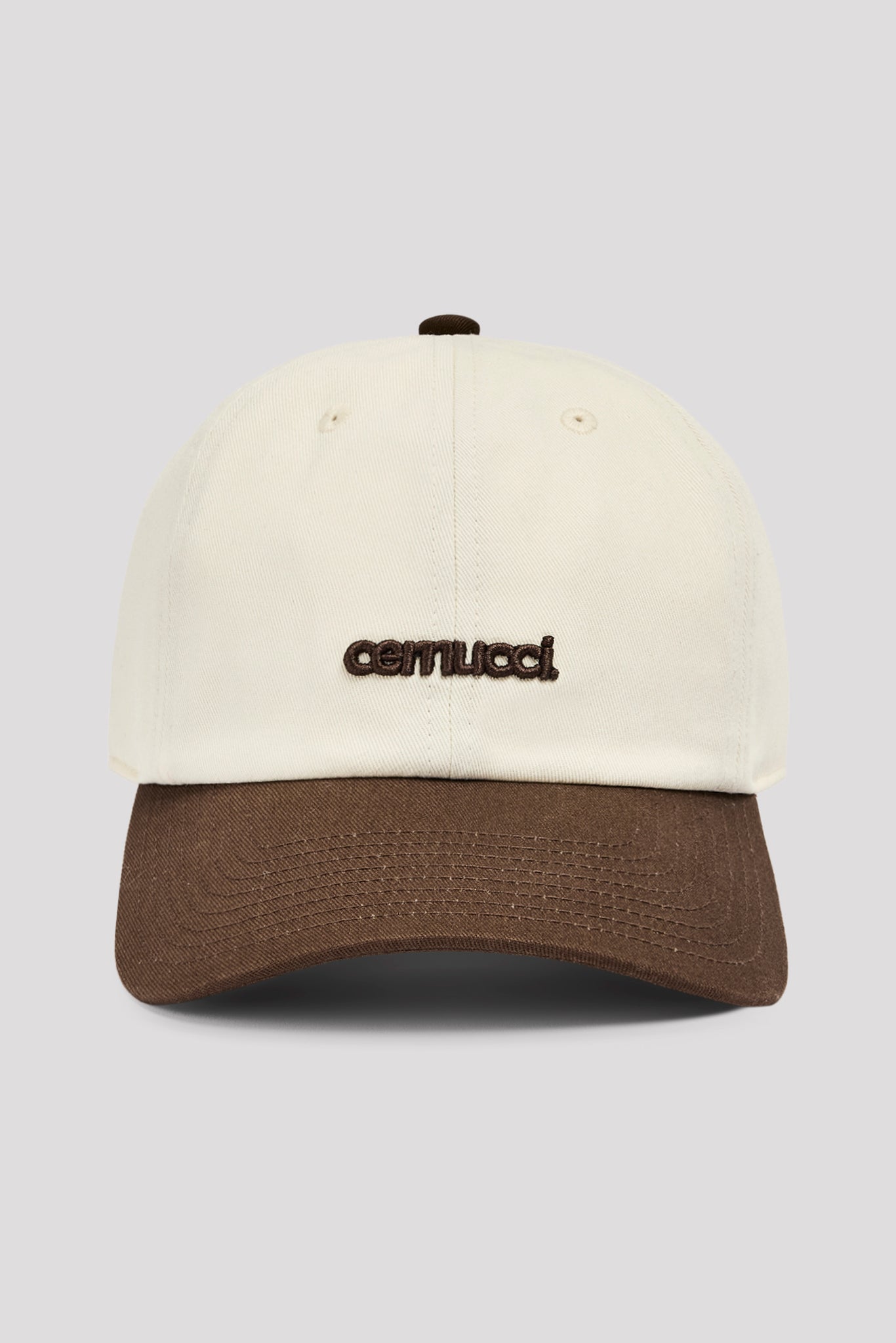 Ladies Contrast Micro Logo Cap - Brown