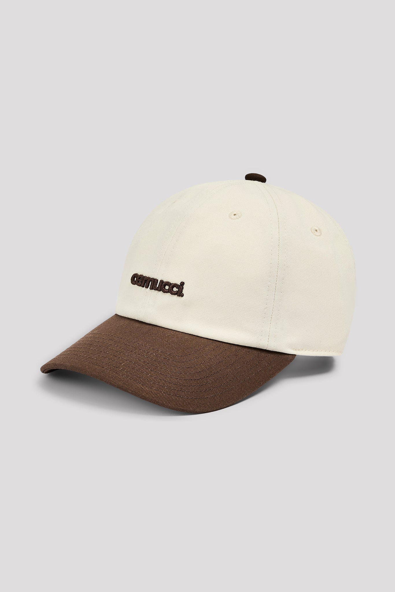 Ladies Contrast Micro Logo Cap - Brown