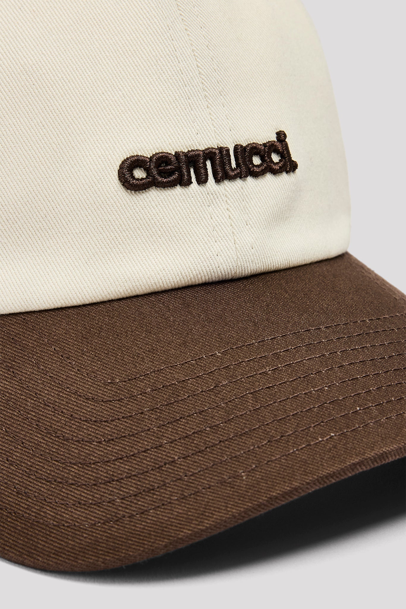 Ladies Contrast Micro Logo Cap - Brown