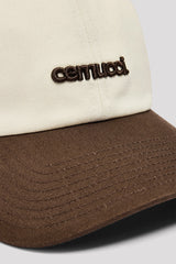 Ladies Contrast Micro Logo Cap - Brown