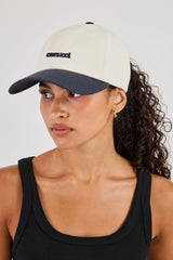 Ladies Contrast Micro Logo Cap - Navy