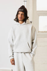 480GSM Fleece Hoodie - Grey Marl