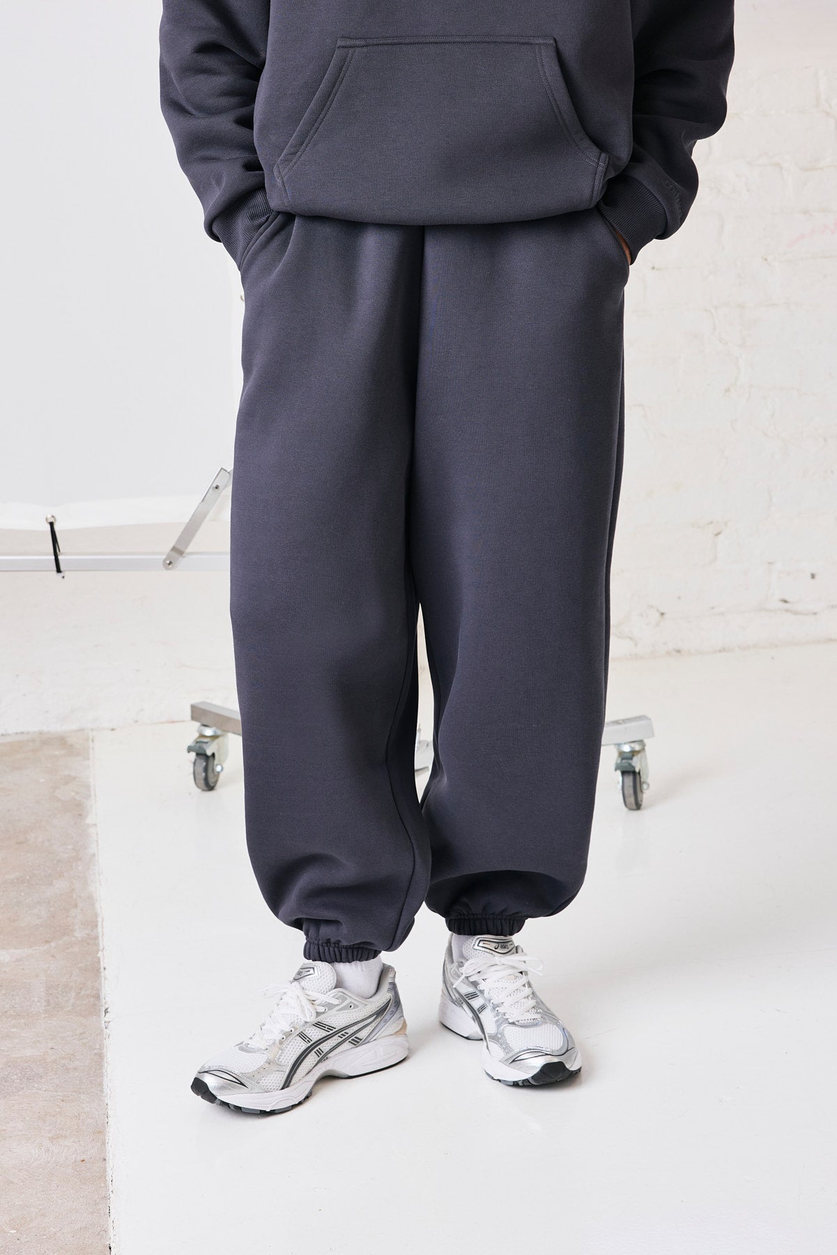 480GSM Fleece Cuffed Jogger - Granite Grey