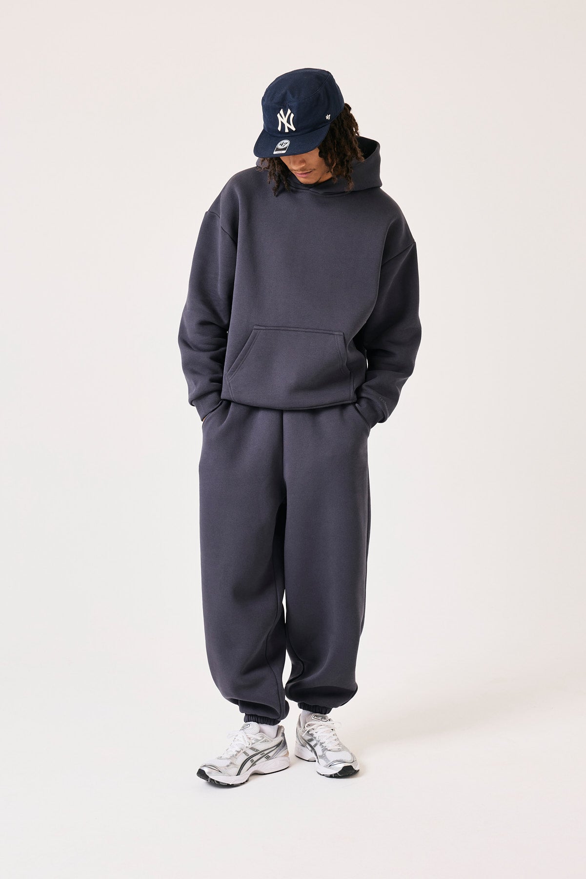 480GSM Fleece Hoodie & Cuffed Jogger - Granite Grey