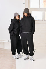 480GSM Fleece Cuffed Jogger - Black
