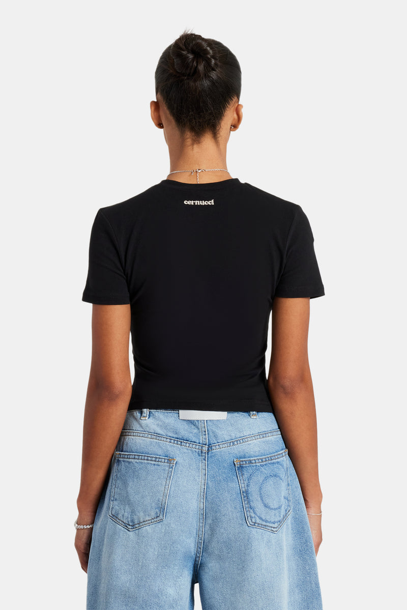 Short Sleeve Top - Black