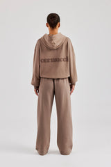 Cernucci Boxy Hoodie & Wide Leg Jogger - Taupe