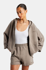 Cernucci Zip Through Hoodie - Taupe