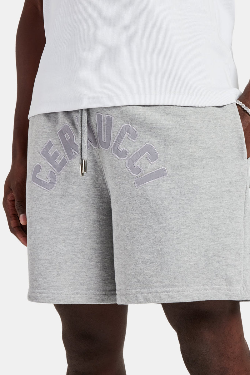 Cernucci Embroidered Shorts - Ash Grey