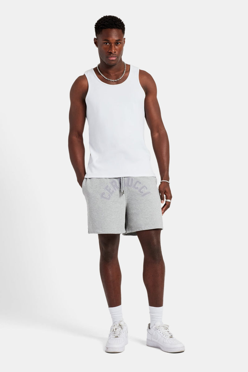 Cernucci Embroidered Shorts - Ash Grey