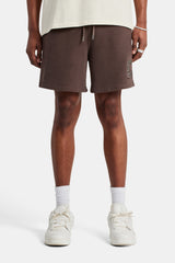 Embellished C Relaxed Shorts - Chocolate