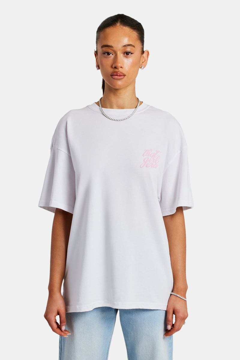 That Girl Era Oversized T-Shirt - White