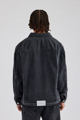 Denim Zip Jacket - Washed Grey