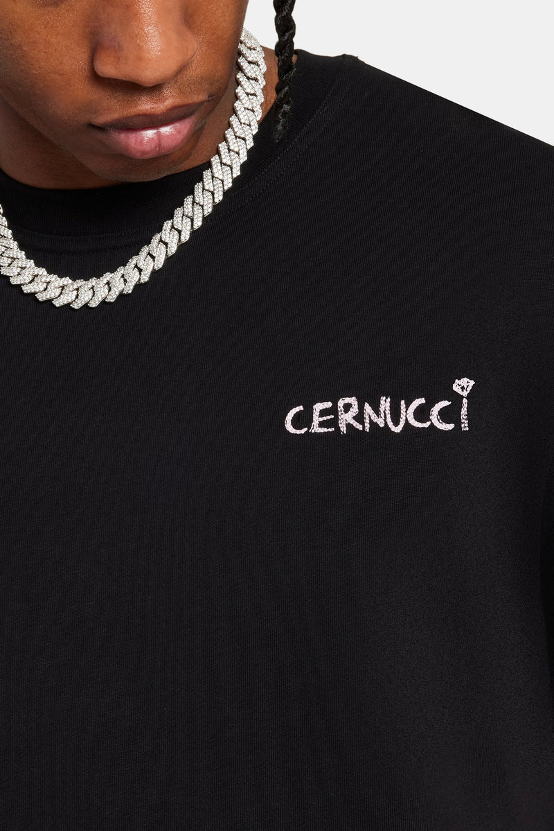 Logo Embroidered T-Shirt - Black