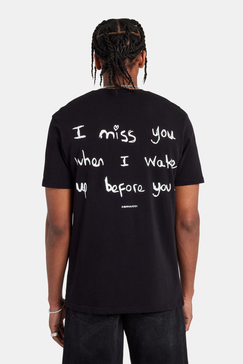 Quote Text T-Shirt - Black