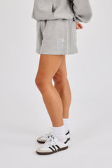 Embroidered C Short - Grey Marl