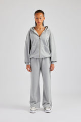 C Embroidered Zip Through Tracksuit - Grey Marl