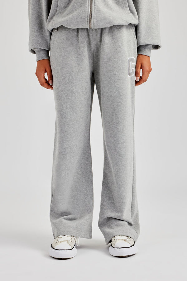 C Embroidered Jogger - Grey Marl