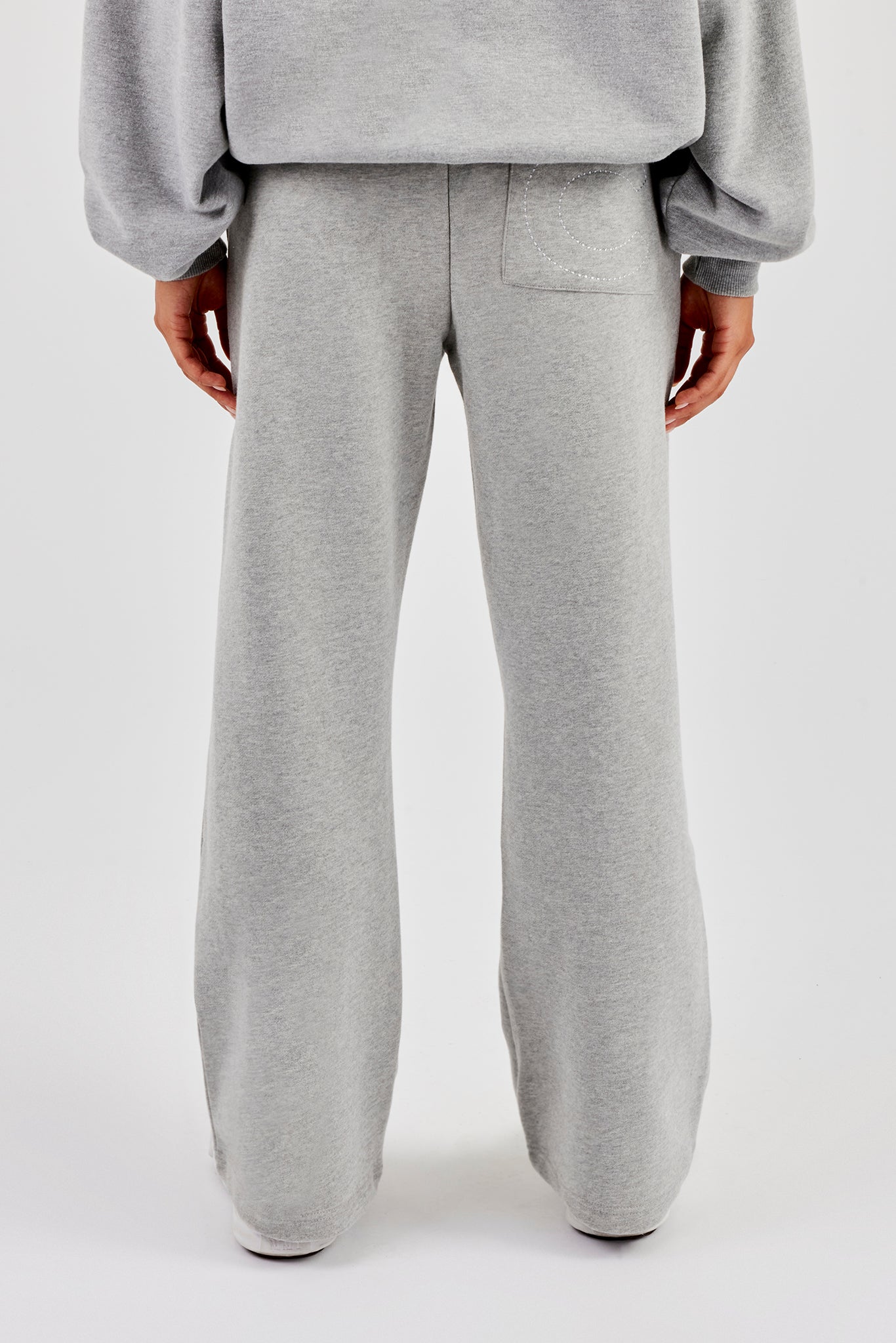 C Embroidered Jogger - Grey Marl
