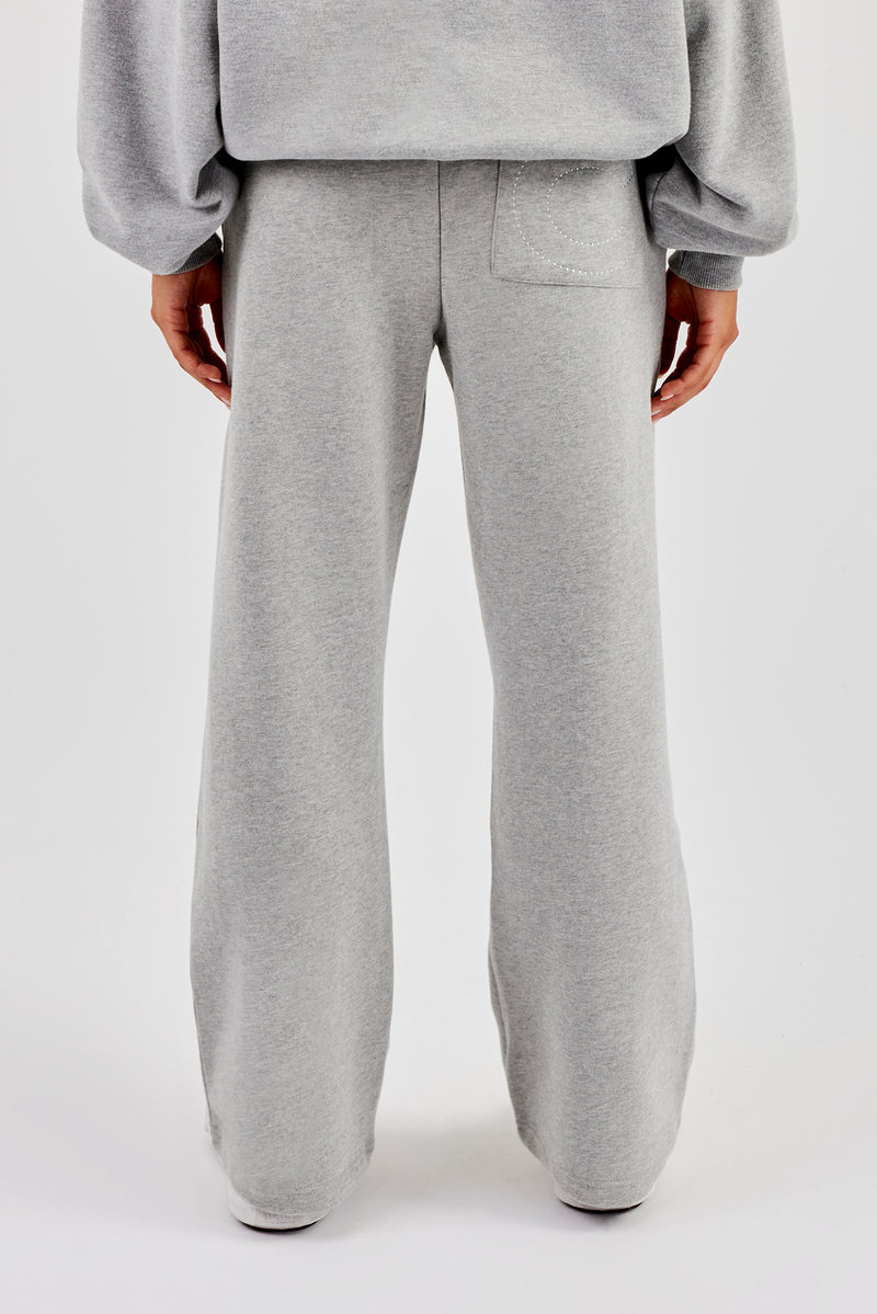 C Embroidered Jogger - Grey Marl