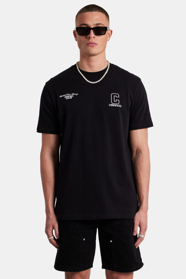 Palm Springs Text T-Shirt - Black