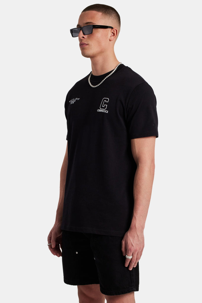 Palm Springs Text T-Shirt - Black