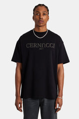 Tonal Logo Oversized T-Shirt - Black