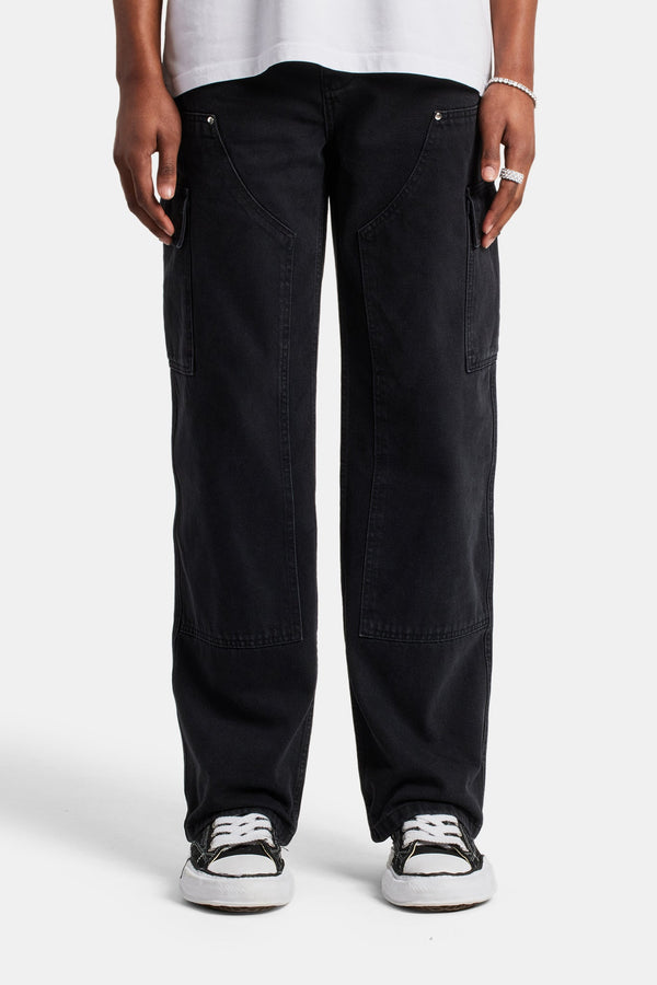 Relaxed Cargo Carpenter Jean - Black