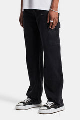 Relaxed Cargo Carpenter Jean - Black