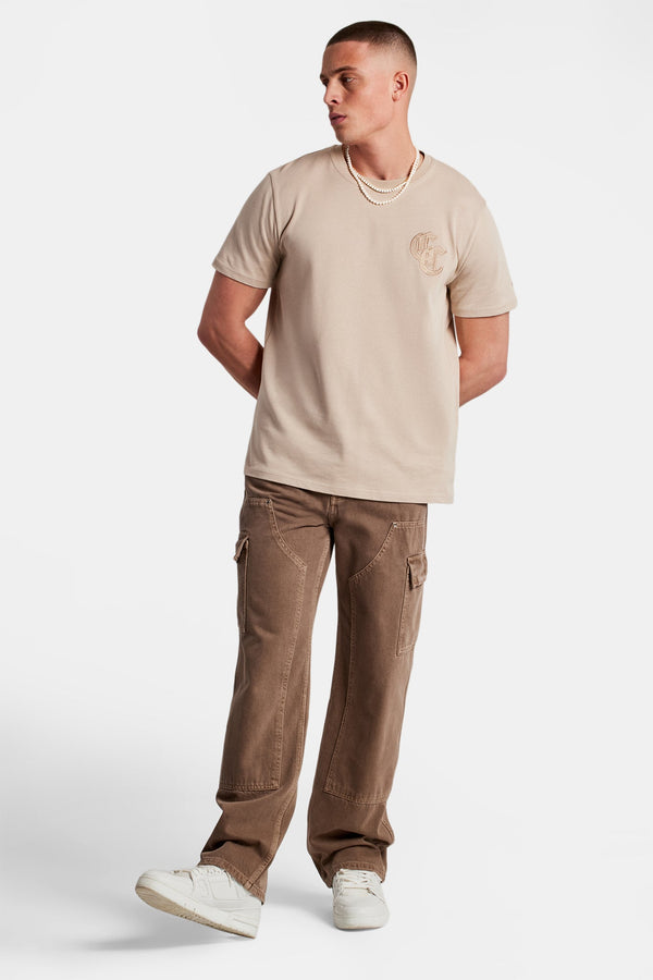 Relaxed Cargo Carpenter Jean - Washed Brown