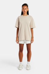 Cernucci Tonal Oversized T-Shirt - Stone