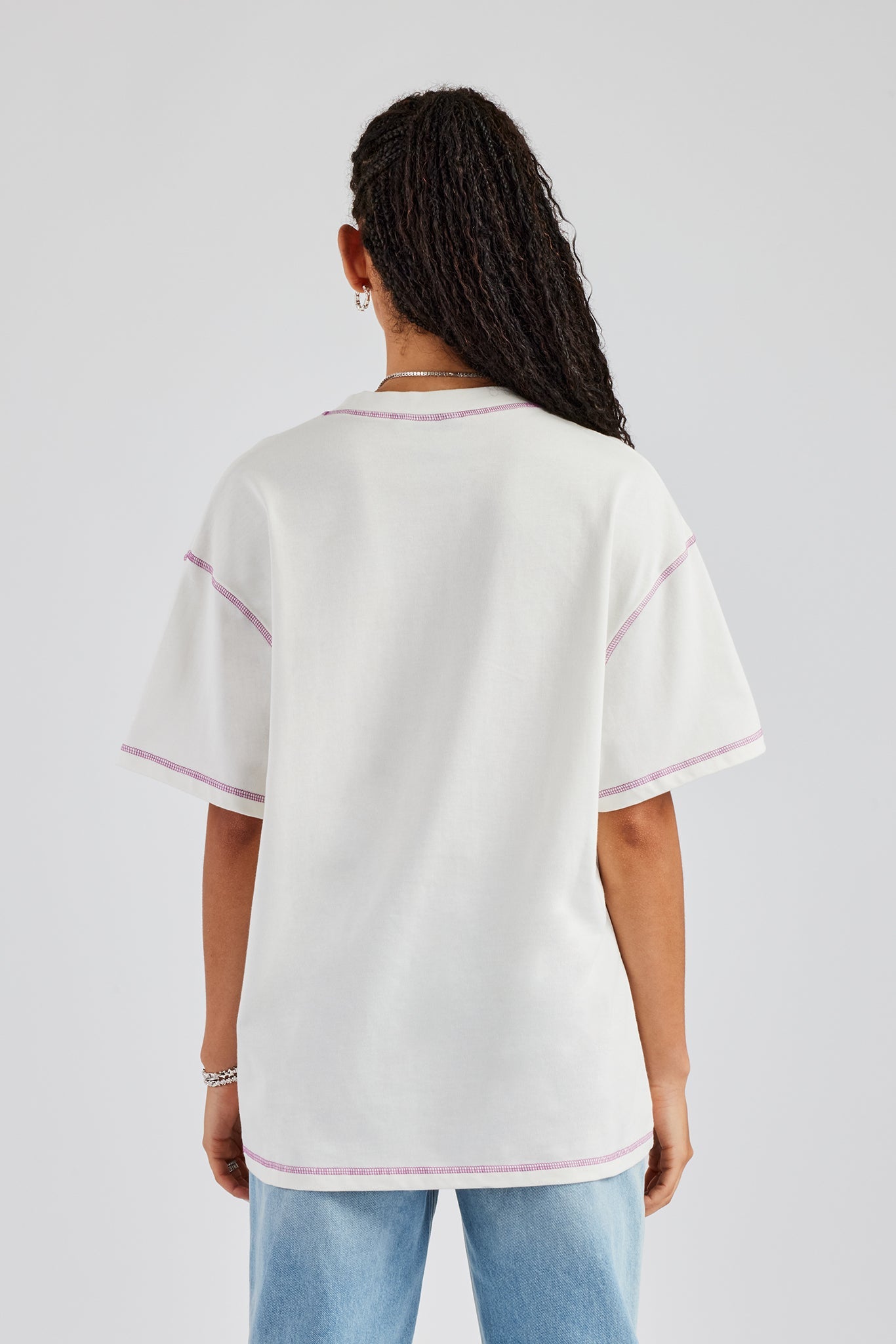 Contrast Stitch Sports Oversized T-Shirt | Womens Tees & Vests