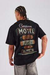 Sao Paulo Motel Oversized T-Shirt - Black