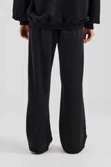 Ladies Wide Leg Jogger - Black