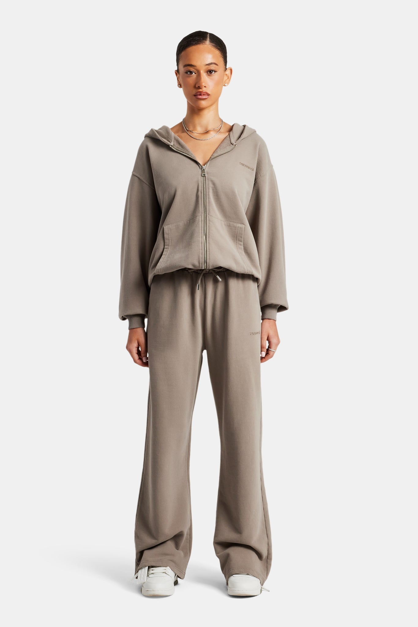 Cernucci Limited Zip Through Tracksuit - Taupe | Womens Sets