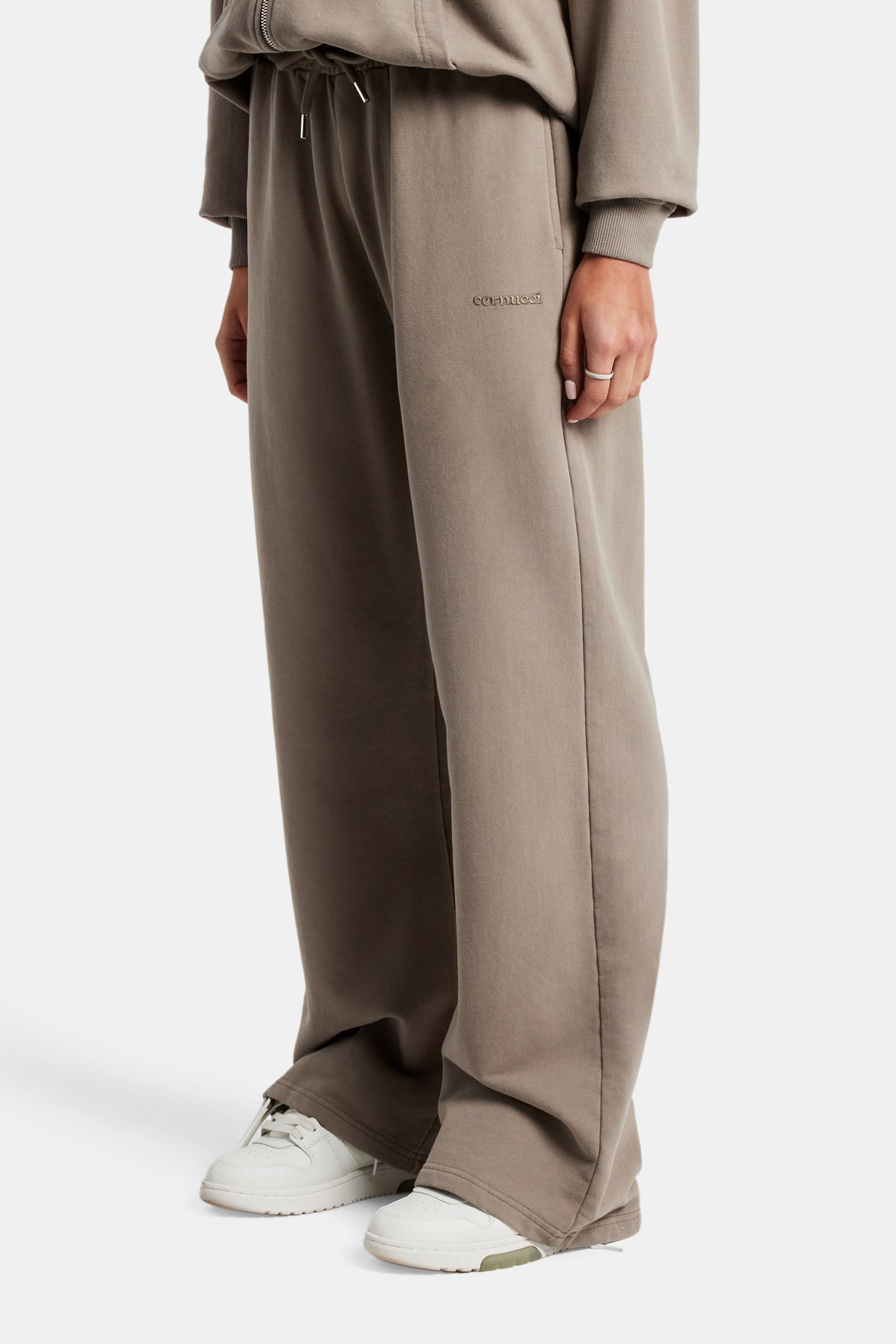 Ladies Wide Leg Jogger - Taupe