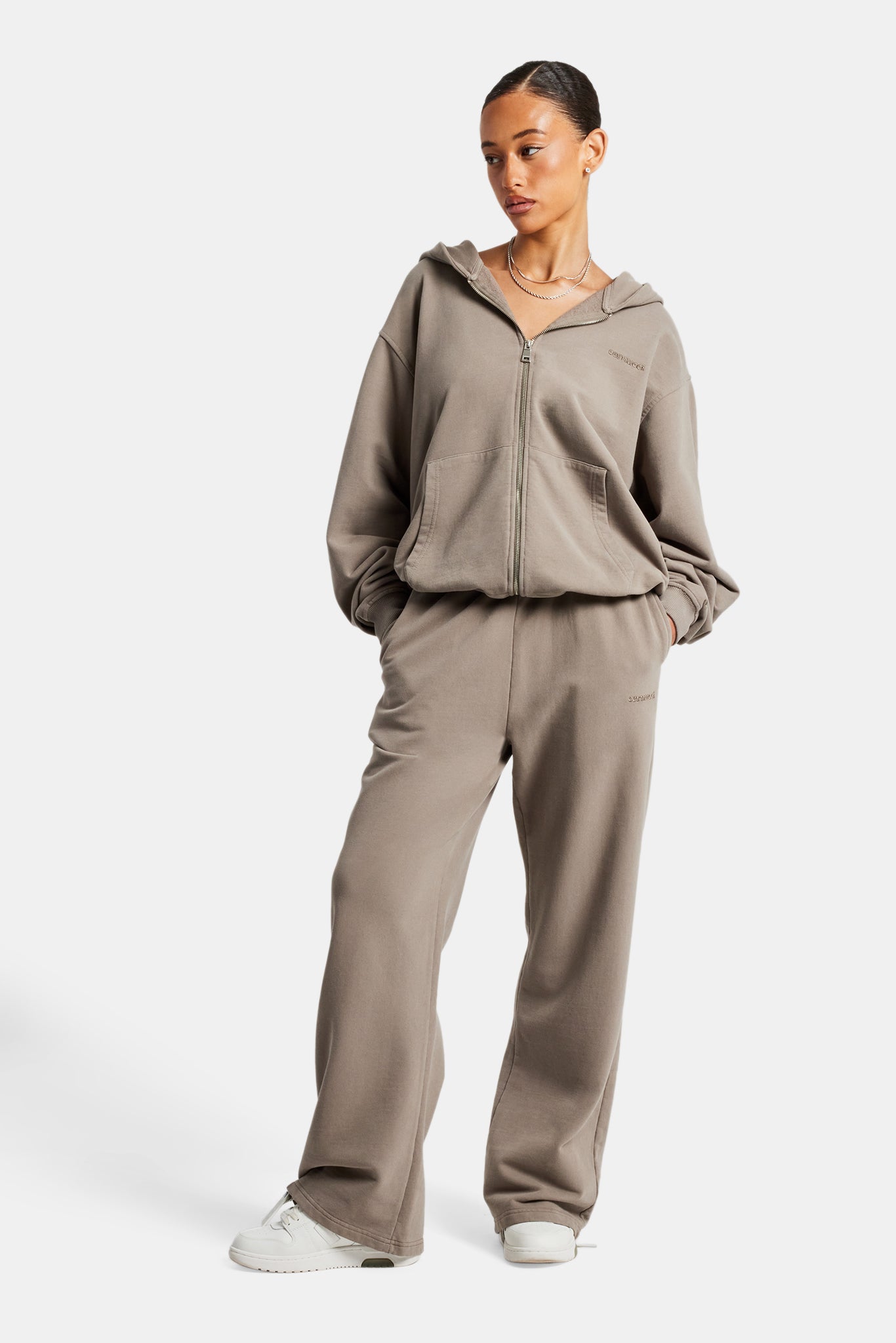 Cernucci Limited Zip Through Tracksuit - Taupe | Womens Sets
